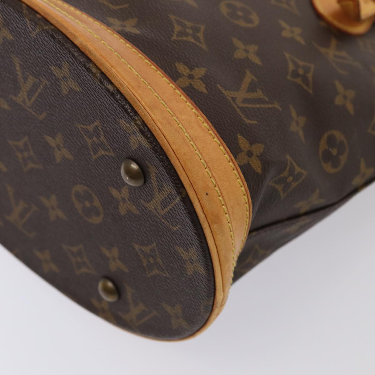 LOUIS VUITTON Monogram Bucket PM Shoulder Bag M42238 LV Auth 80410