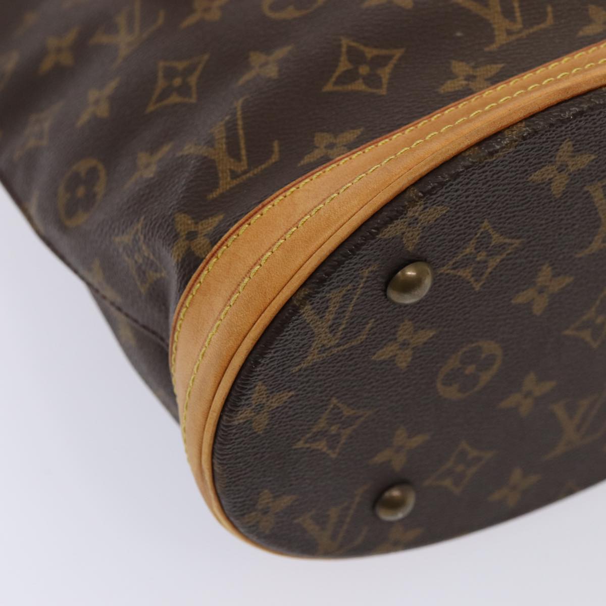 LOUIS VUITTON Monogram Bucket PM Shoulder Bag M42238 LV Auth 80410