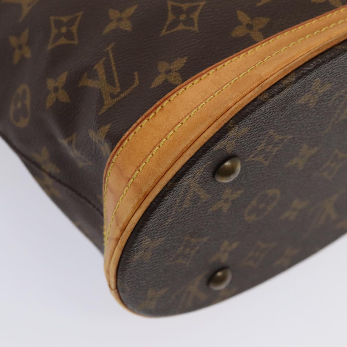 LOUIS VUITTON Monogram Bucket PM Shoulder Bag M42238 LV Auth 80410