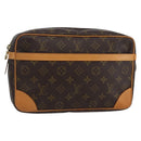 LOUIS VUITTON Monogram Compiegne 28 Clutch Bag M51845 LV Auth 80423A-1