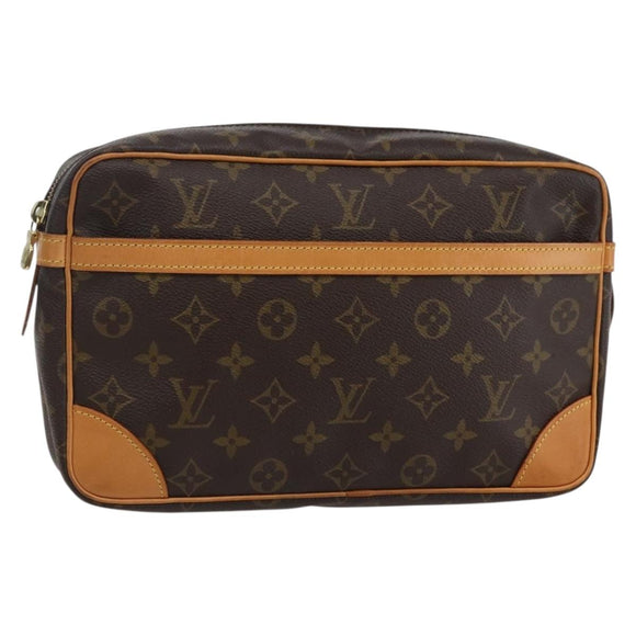 LOUIS VUITTON Monogram Compiegne 28 Clutch Bag M51845 LV Auth 80423A