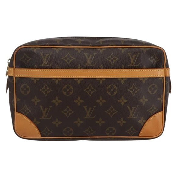 LOUIS VUITTON Monogram Compiegne 28 Clutch Bag M51845 LV Auth 80423A