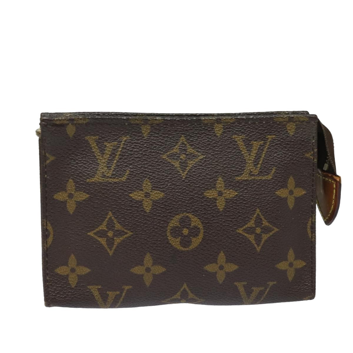 LOUIS VUITTON Monogram Poche Toilette 15 Pouch M47546 LV Auth 80427