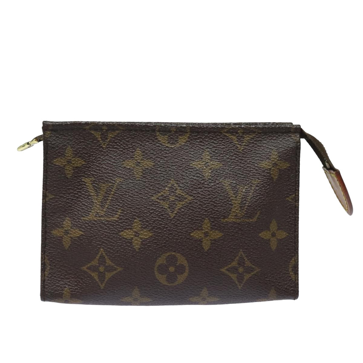 LOUIS VUITTON Monogram Poche Toilette 15 Pouch M47546 LV Auth 80429