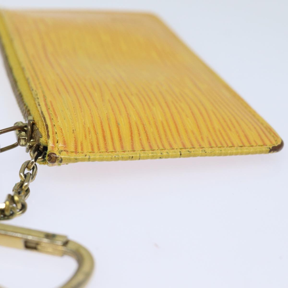 LOUIS VUITTON Epi Pochette Cles Coin Purse Yellow M63809 LV Auth 80432