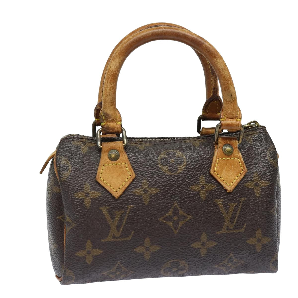 LOUIS VUITTON Monogram Mini Speedy Hand Bag M41534 LV Auth 80439