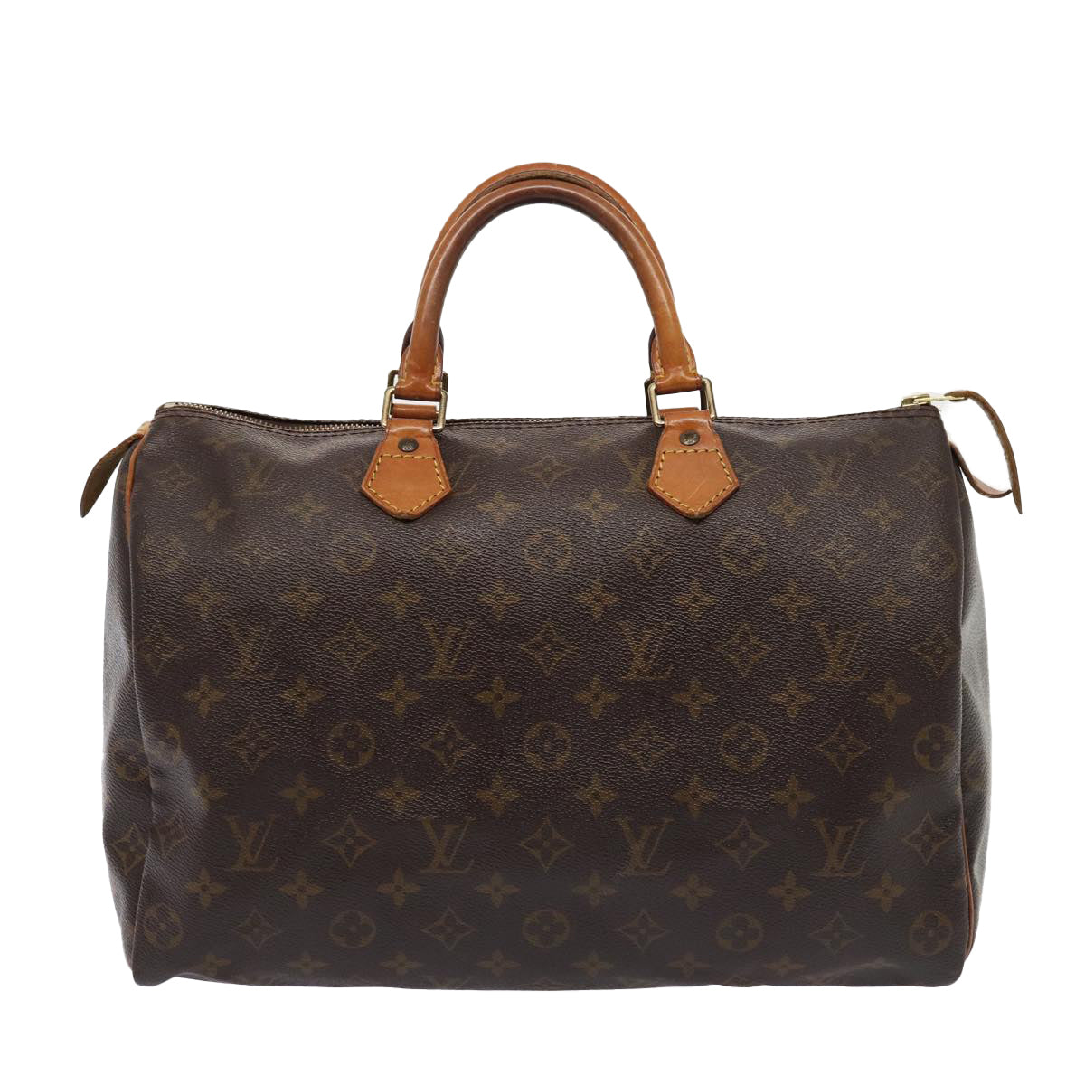 LOUIS VUITTON Monogram Speedy 35 Hand Bag M41524 LV Auth 80442