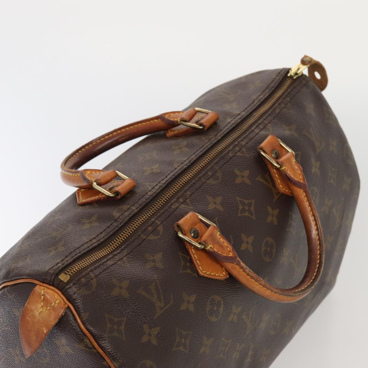 LOUIS VUITTON Monogram Speedy 35 Hand Bag M41524 LV Auth 80442