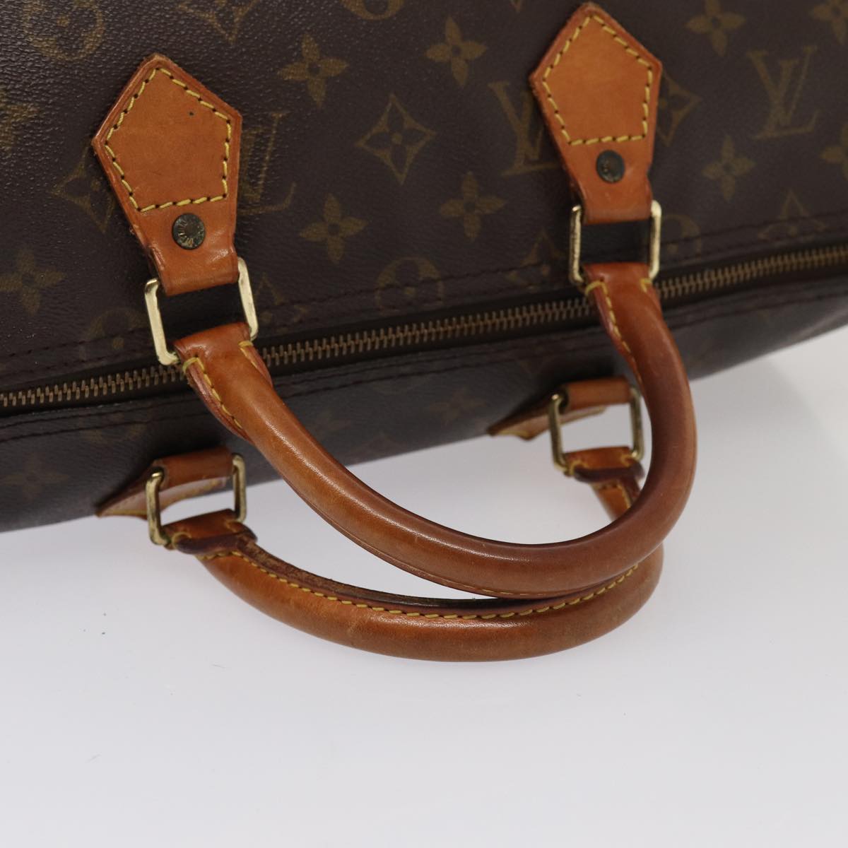 LOUIS VUITTON Monogram Speedy 35 Hand Bag M41524 LV Auth 80442