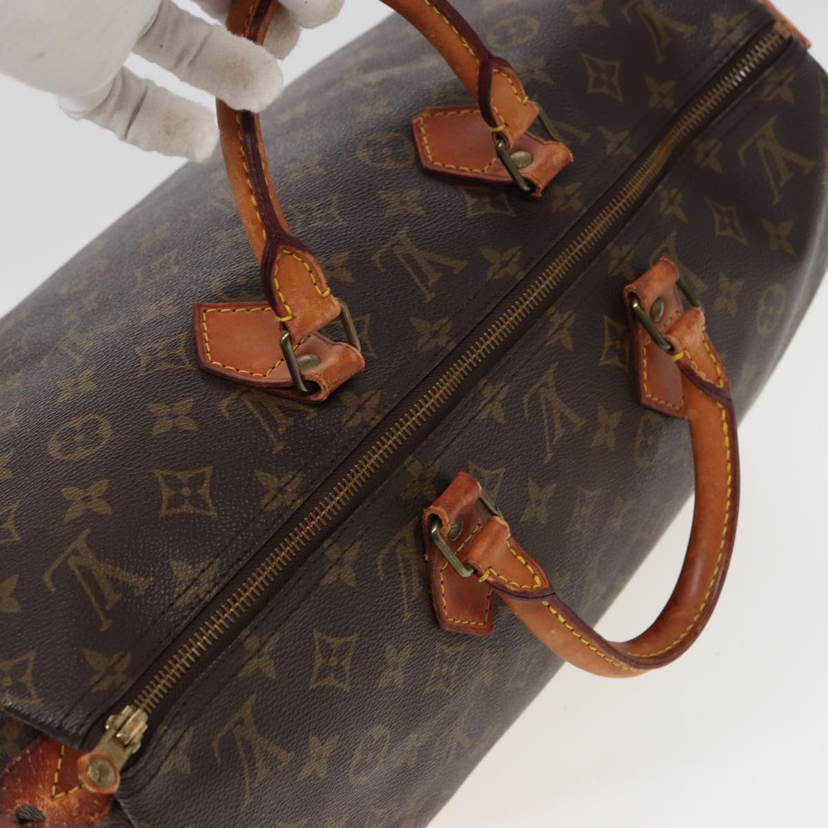 LOUIS VUITTON Monogram Speedy 40 Hand Bag M41522 LV Auth 80447