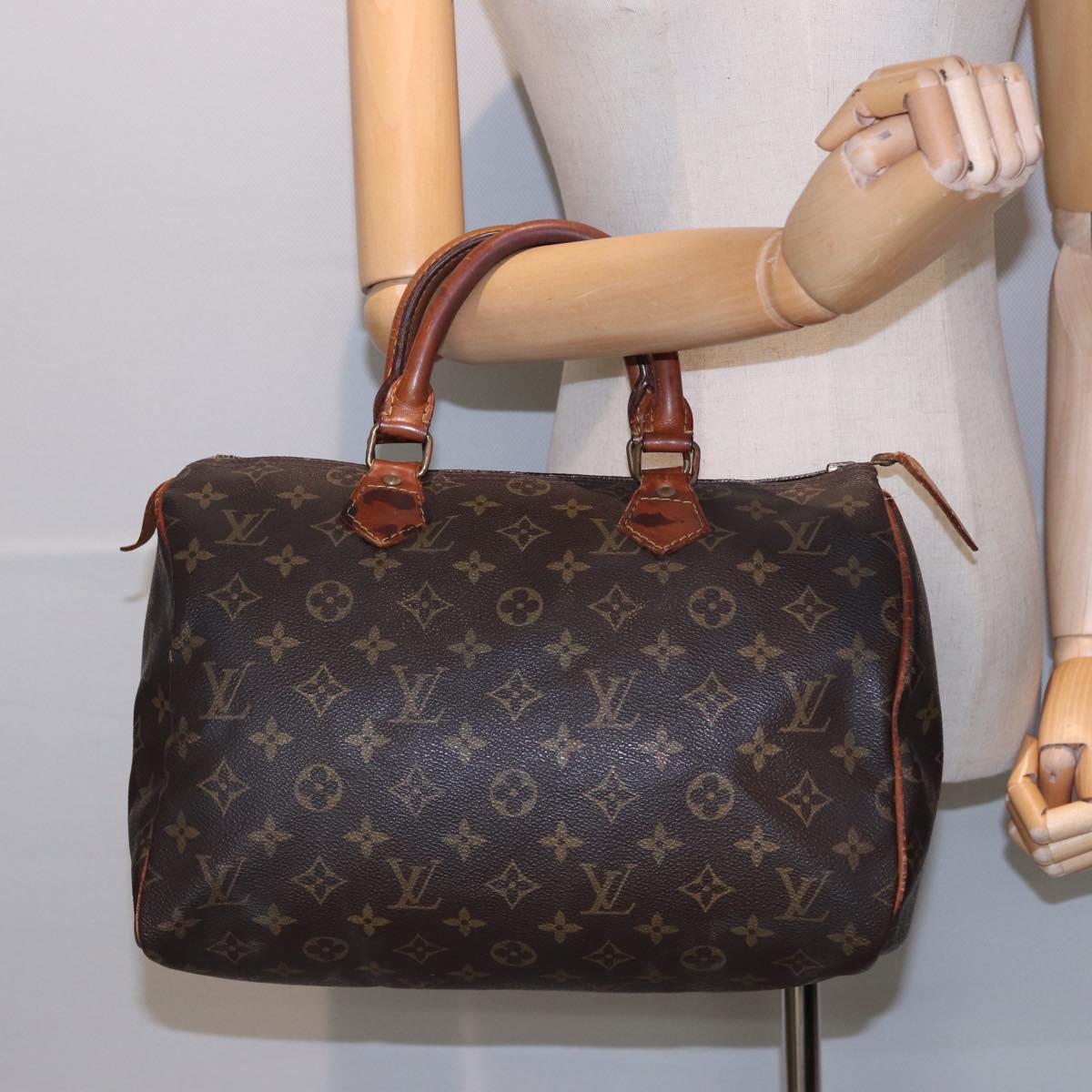 LOUIS VUITTON Monogram Speedy 30 Hand Bag M41526 LV Auth 80457