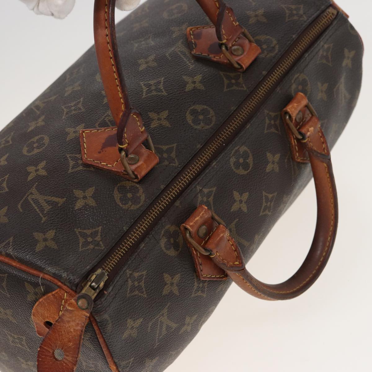 LOUIS VUITTON Monogram Speedy 30 Hand Bag M41526 LV Auth 80457