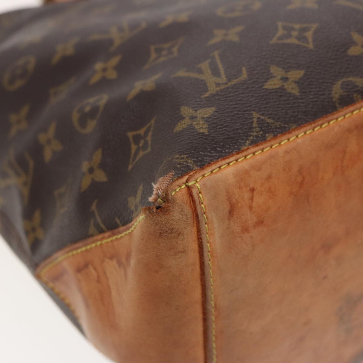 LOUIS VUITTON Monogram Cabas Mezzo Tote Bag M51151 LV Auth 80484