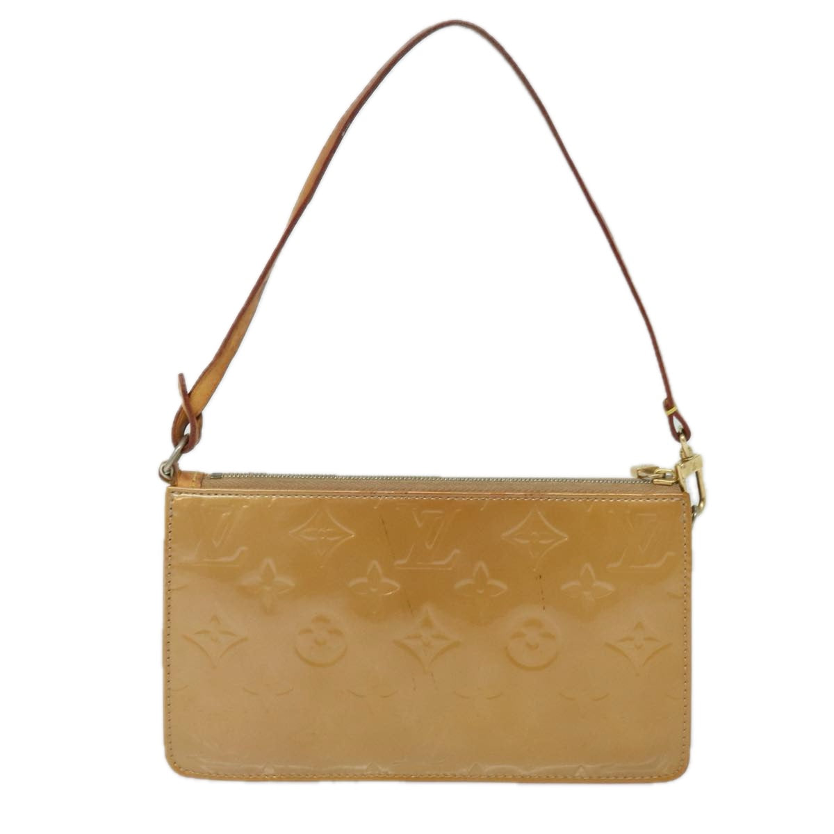 LOUIS VUITTON Monogram Vernis Lexington Accessory Pouch Beige M91010 Auth 80487 - 0