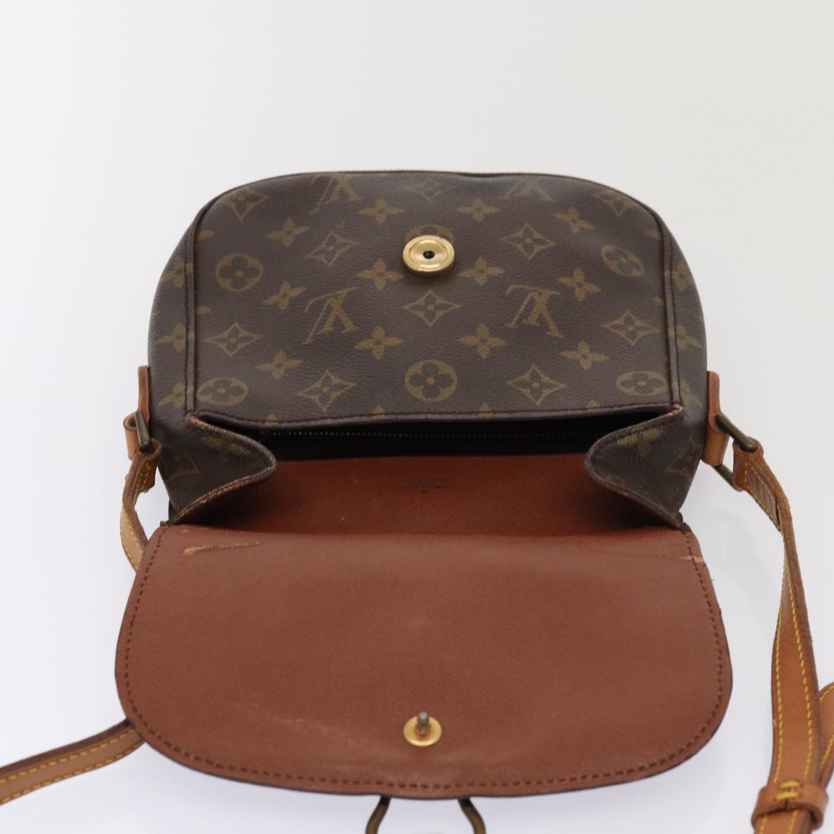 LOUIS VUITTON Monogram Saint Cloud MM Shoulder Bag M51243 LV Auth 80489