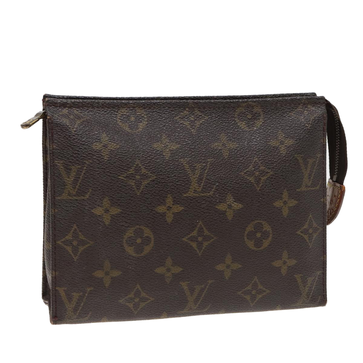 LOUIS VUITTON Monogram Poche Toilette 19 Pouch M47544 LV Auth 80495