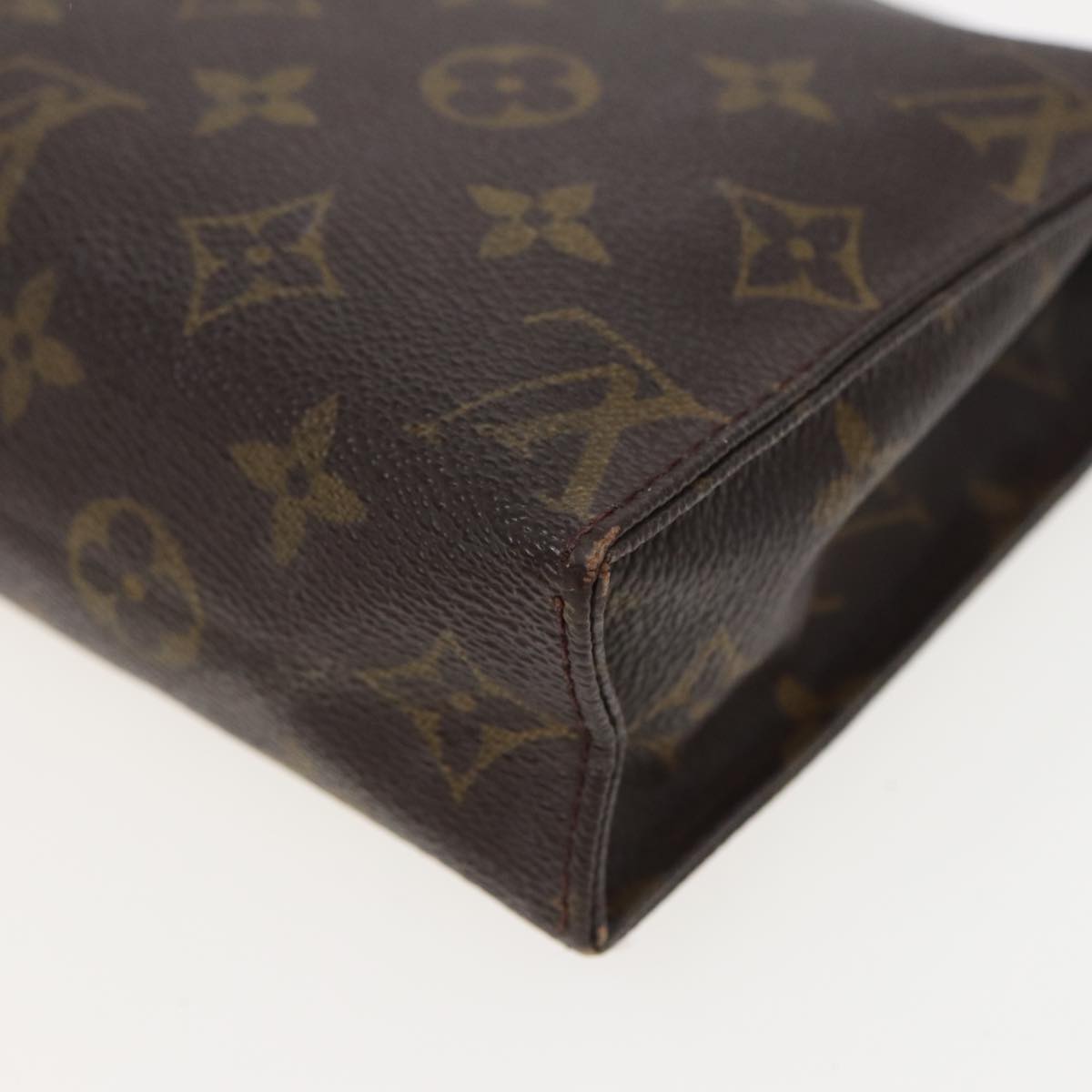 LOUIS VUITTON Monogram Poche Toilette 19 Pouch M47544 LV Auth 80495