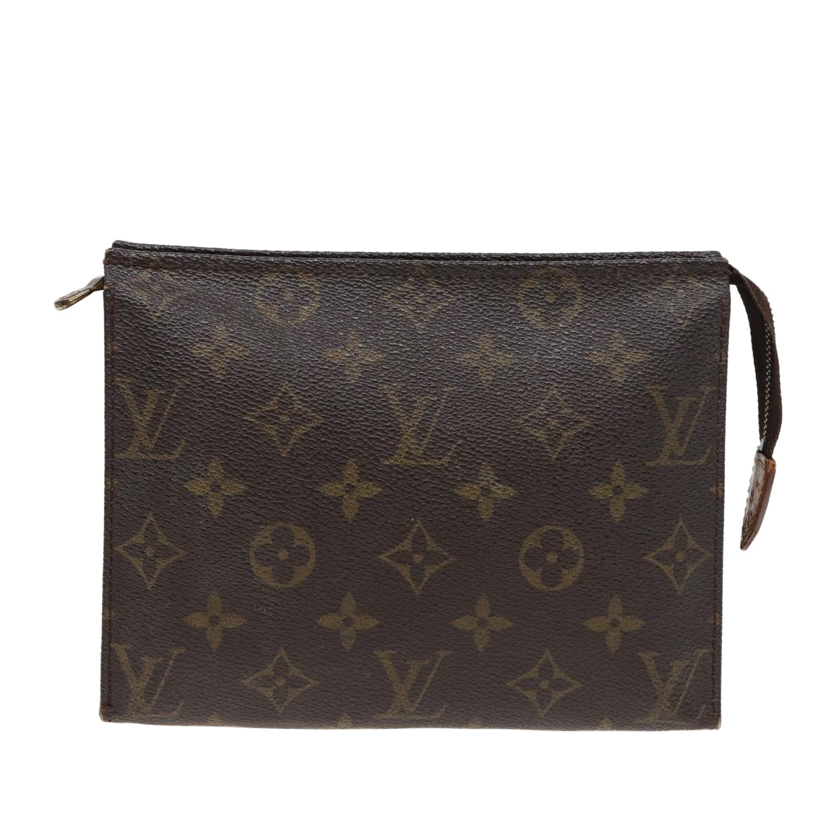 LOUIS VUITTON Monogram Poche Toilette 19 Pouch M47544 LV Auth 80495