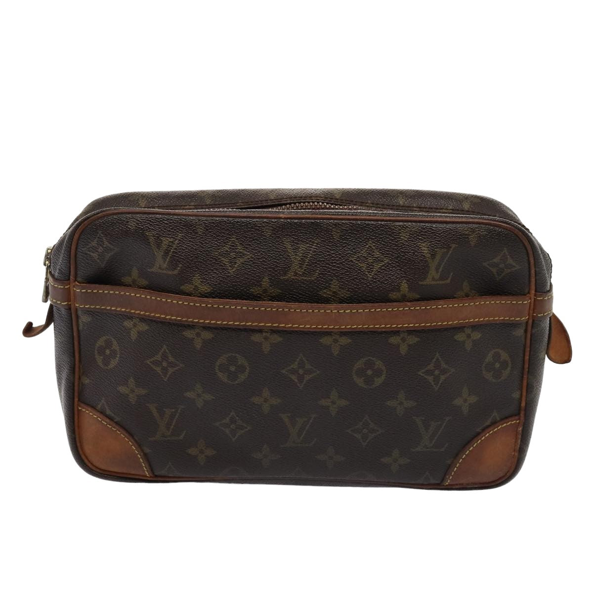 LOUIS VUITTON Monogram Compiegne 28 Clutch Bag M51845 LV Auth 80515