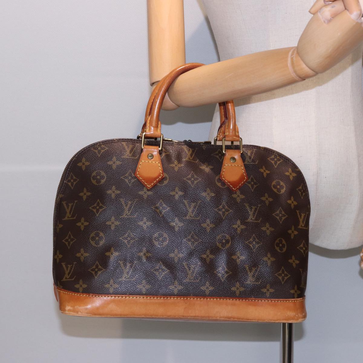 LOUIS VUITTON Monogram Alma Hand Bag M51130 LV Auth 80533