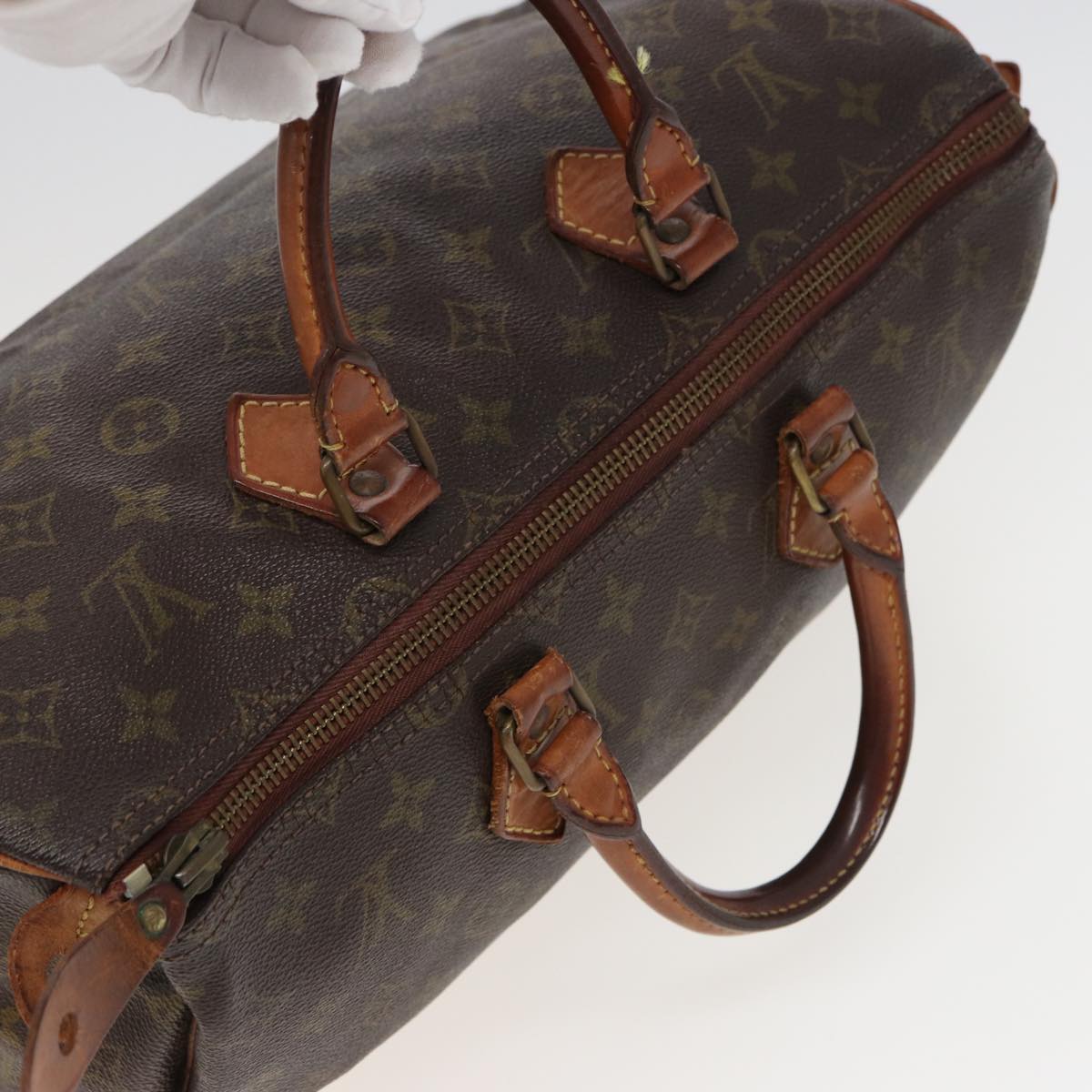 LOUIS VUITTON Monogram Speedy 30 Hand Bag M41526 LV Auth 80543