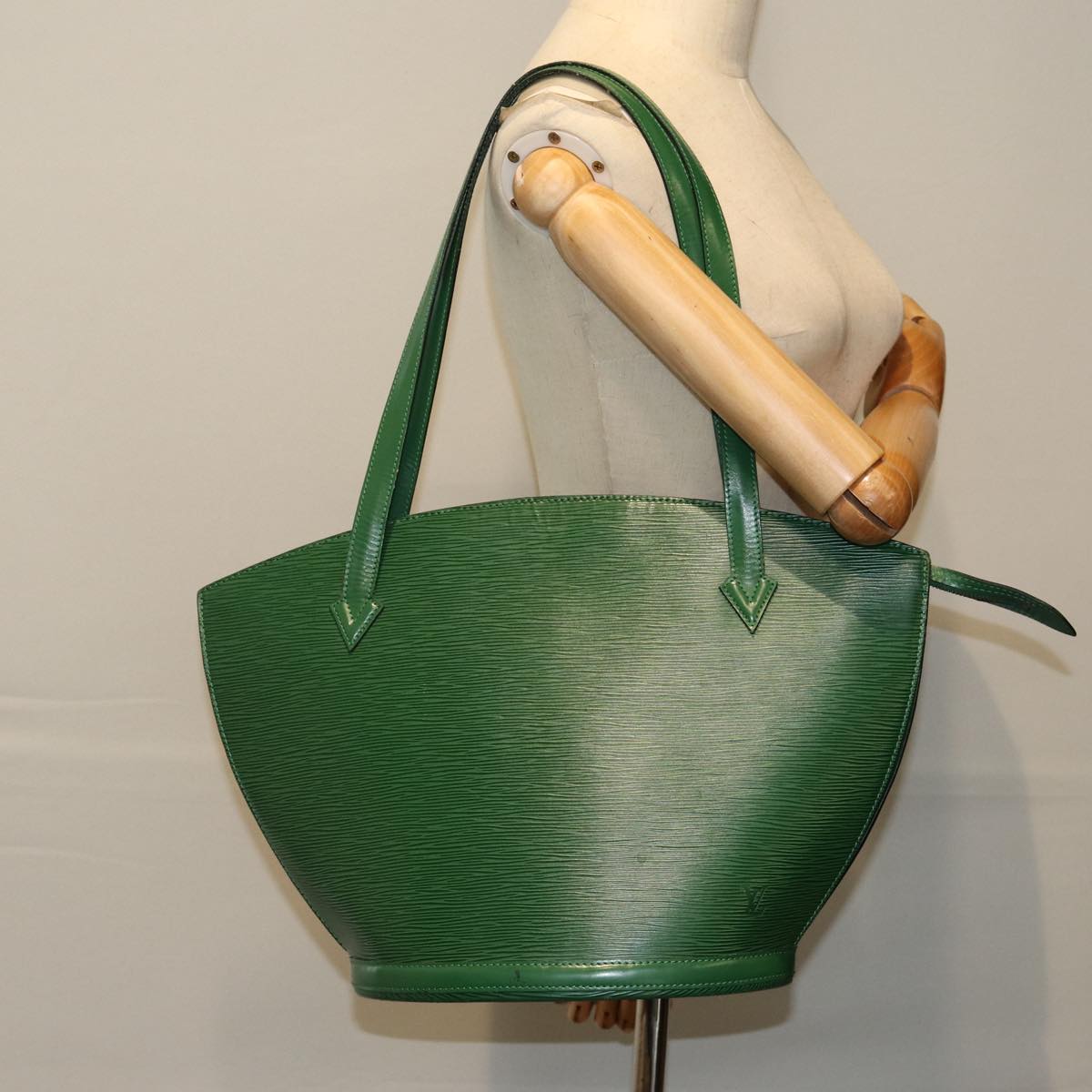 LOUIS VUITTON Epi Saint Jacques Shopping Shoulder Bag Green M52274 LV Auth 80562