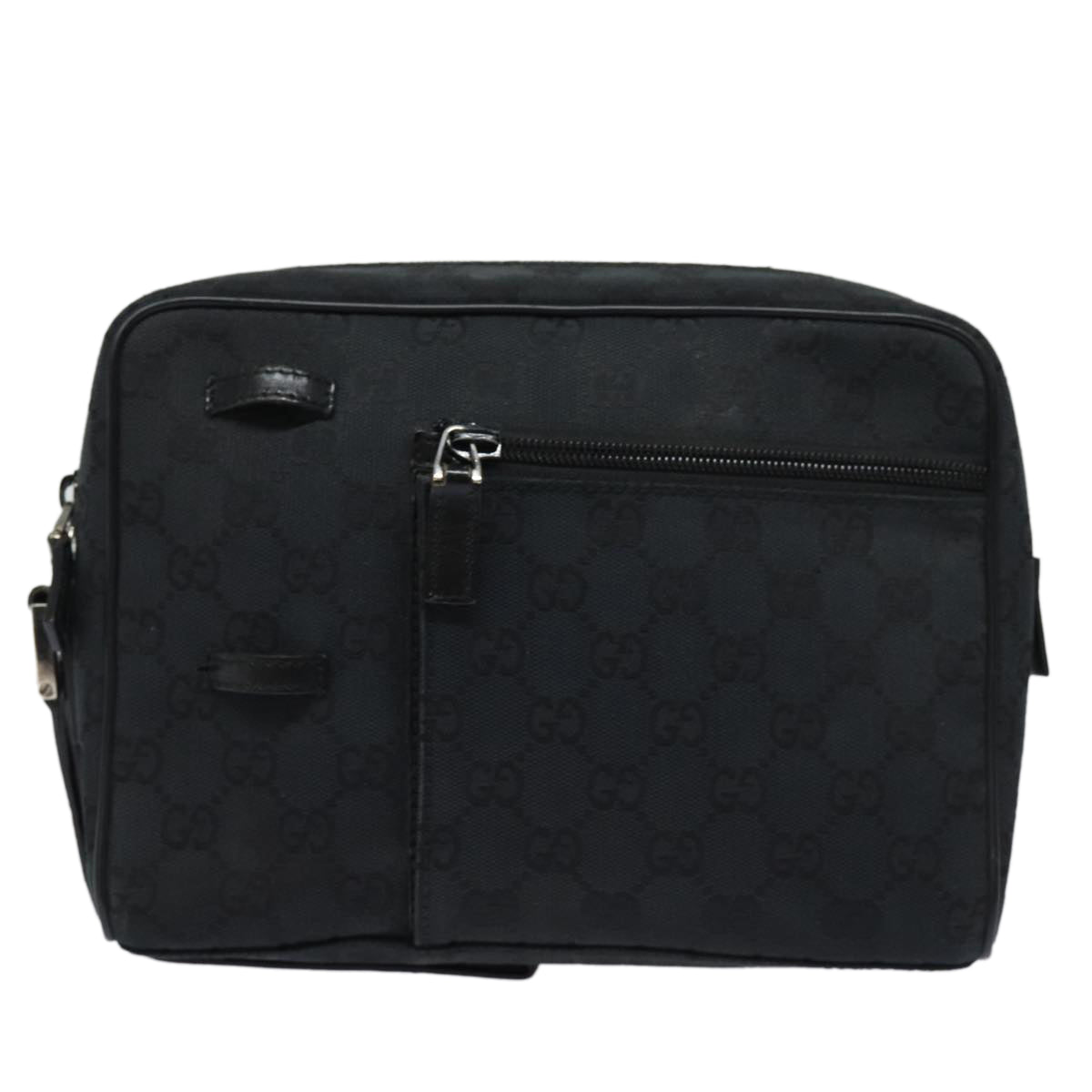 GUCCI GG Canvas Clutch Bag Black 018 1616 Auth 80604