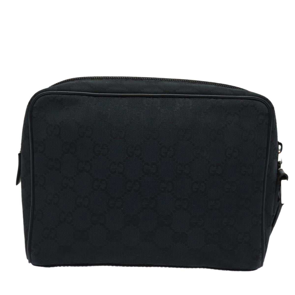 GUCCI GG Canvas Clutch Bag Black 018 1616 Auth 80604