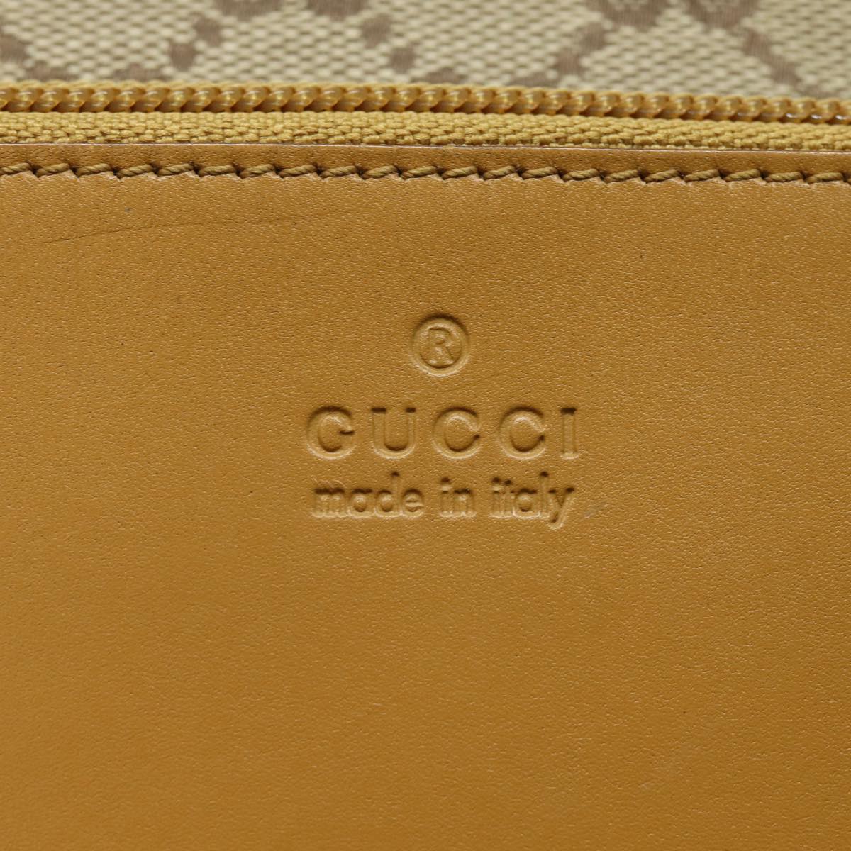 GUCCI GG Canvas Sherry Line Hand Bag Beige Red Brown 019 0402 Auth 80606