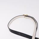 Salvatore Ferragamo Gancini Hand Bag Patent leather 2way Black Auth 80608-10