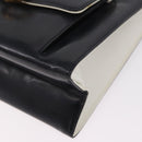 Salvatore Ferragamo Gancini Hand Bag Patent leather 2way Black Auth 80608-17