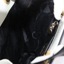 Salvatore Ferragamo Gancini Hand Bag Patent leather 2way Black Auth 80608-22