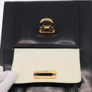 Salvatore Ferragamo Gancini Hand Bag Patent leather 2way Black Auth 80608-25