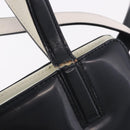 Salvatore Ferragamo Gancini Hand Bag Patent leather 2way Black Auth 80608-8