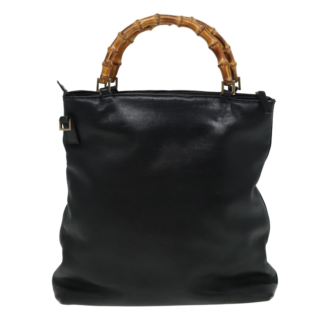 GUCCI Bamboo Hand Bag 2way Black Auth 80627