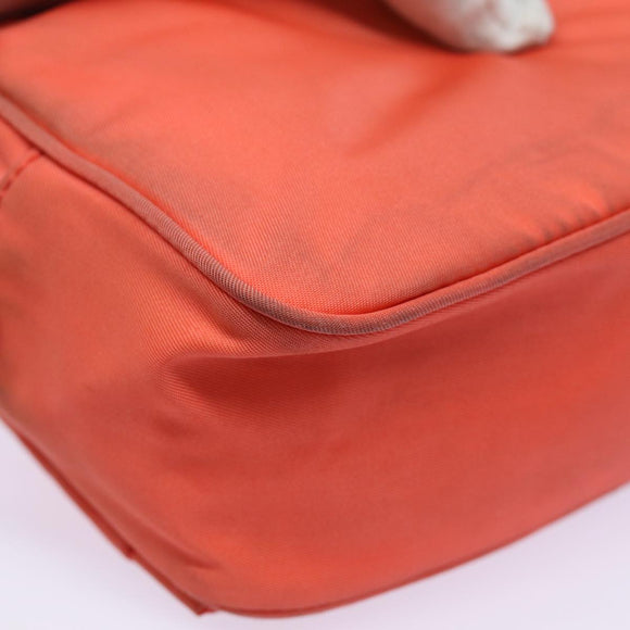 PRADA Schultertasche Ribbon Nylon Orange Auth 80629