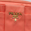 PRADA Ribbon Shoulder Bag Nylon Orange Auth 80629-9