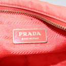 PRADA Ribbon Shoulder Bag Nylon Orange Auth 80629-10