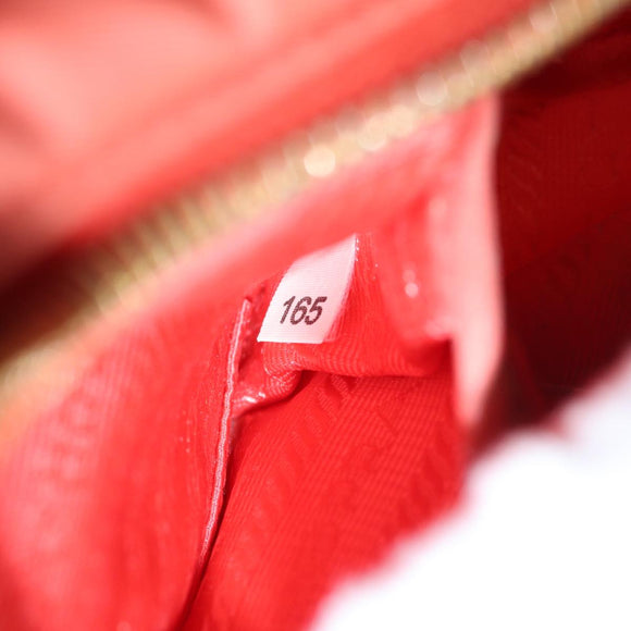 PRADA Ribbon Shoulder Bag Nylon Orange Auth 80629