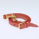 PRADA Ribbon Shoulder Bag Nylon Orange Auth 80629-20