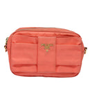 PRADA Schultertasche Ribbon Nylon Orange Auth 80629-13