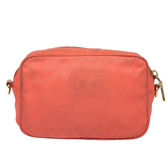 PRADA Schultertasche Ribbon Nylon Orange Auth 80629