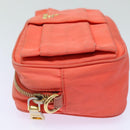 PRADA Ribbon Shoulder Bag Nylon Orange Auth 80629-3