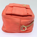PRADA Ribbon Shoulder Bag Nylon Orange Auth 80629-4