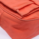 PRADA Ribbon Shoulder Bag Nylon Orange Auth 80629-7