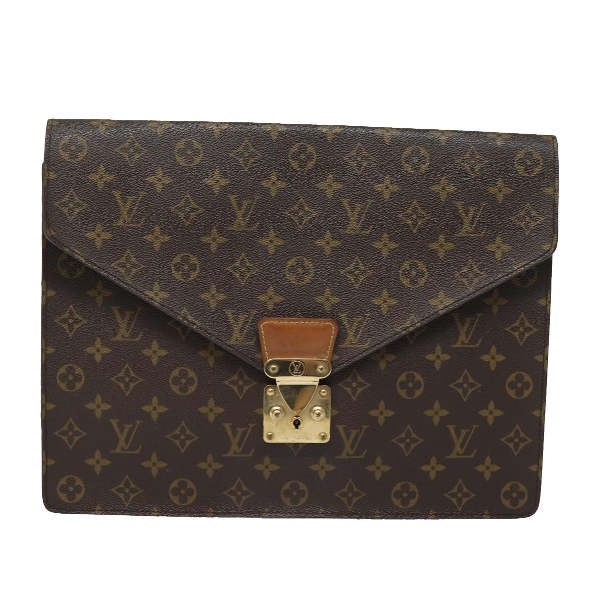 LOUIS VUITTON Monogram Porte Documents Senatur Briefcase M53335 LV Auth 80641