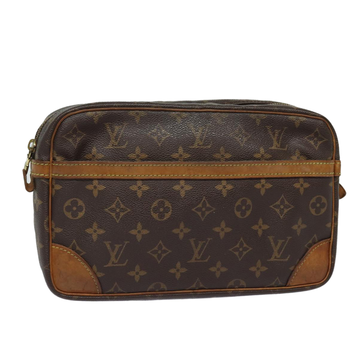 LOUIS VUITTON Monogram Compiegne 28 Clutch Bag M51845 LV Auth 80650