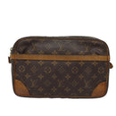 LOUIS VUITTON Monogram Compiegne 28 Clutch Bag M51845 LV Auth 80650-2