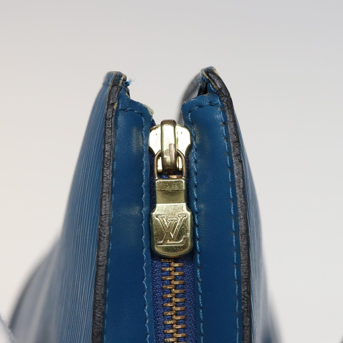 LOUIS VUITTON Epi Saint Jacques Shopping Shoulder Bag Blue M52275 LV Auth 80654