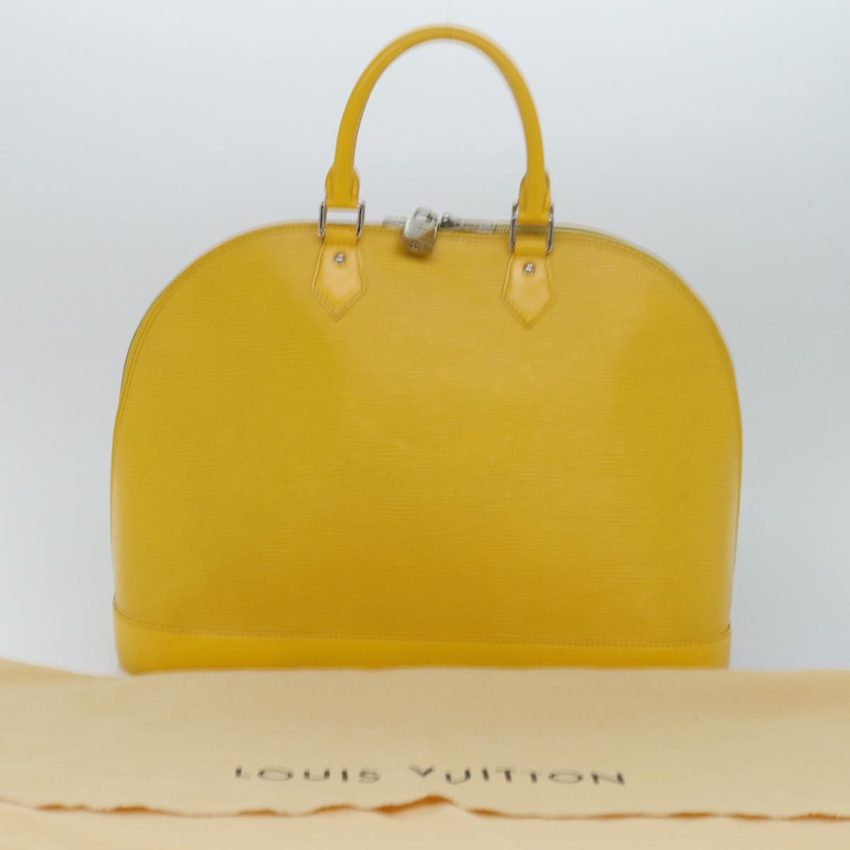 LOUIS VUITTON Epi Alma GM Hand Bag Yellow Citron M40629 LV Auth 80655